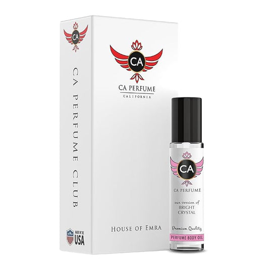 CA Perfume Impression of Bright Crystal for Women Eau De Parfum Floral Fruity Scent Long Lasting Perfumes for Women Travel Size TSA Ready for Day and Night Wear 0.33 Fl Oz 10ml