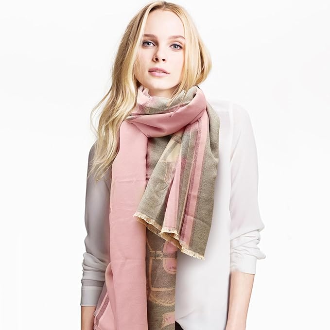 EXTREE Scarfs for Women Pashmina Silky Shawl Wrap for Evening Dressing Blanket Open Front Poncho Cape
