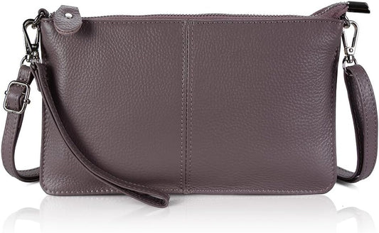befen Genuine Leather Wristlet Clutch Wallet Purses Small Crossbody Bags for Women with RFID Blocking Card Slots