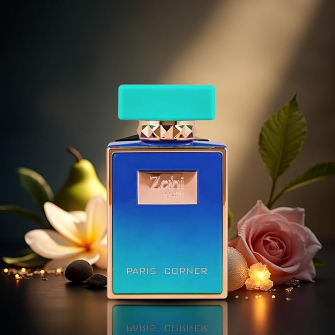 Paris Corner | Zahi Eau De Parfum 2.8 Fl Oz | Unisex Perfume with Juicy Apple & Pear, Jasmine, Rose, Vanilla, Amber & Patchouli | Fresh Fruity Floral Scent with Warm Woody Base for Men & Women