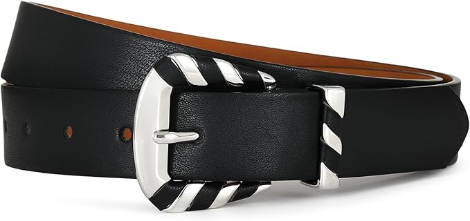 Fashion Waist Belt with Gold Buckle Women's Belts for Jeans Stylish Leather Belts for Women