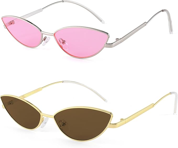 FEISEDY Fashion Designer Sunglasses Retro Small Petals Shape Arc Temple Design B2298