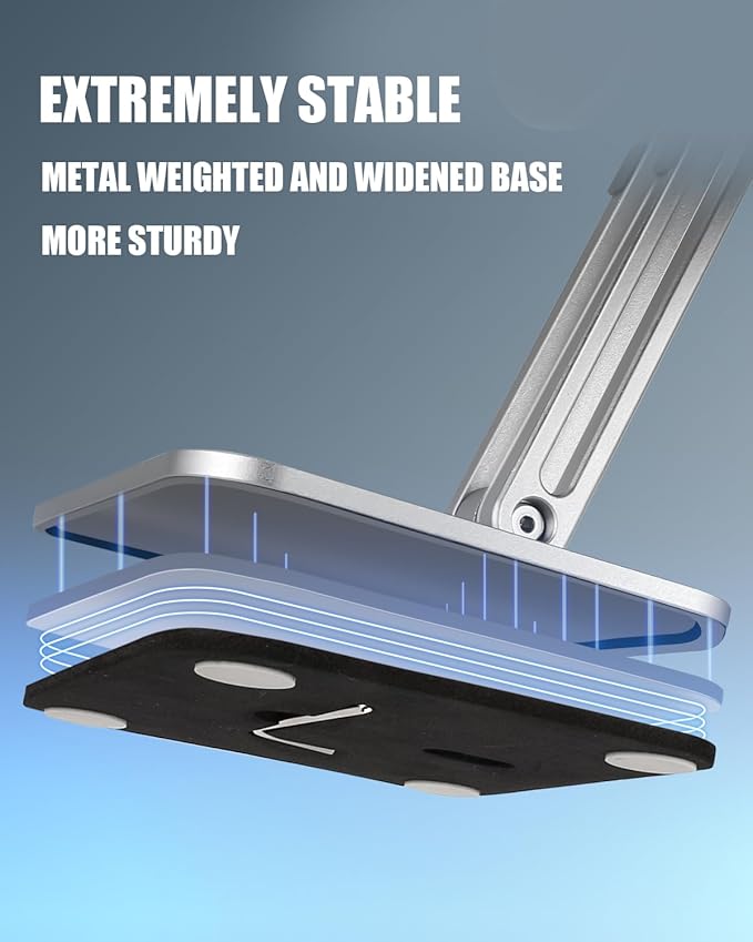 Magnetic Phone Stand for Desk, Foldable & Adjustable Magnetic iPhone Stand Holder with Non Slip Pad for Desk/Home/Office, Compatible with iPhone 16/15/14/13 All Series