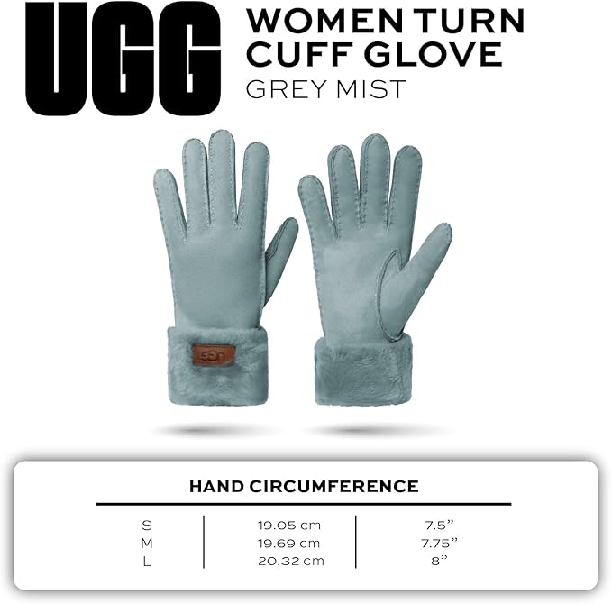 UGG womens Turn Cuff Water Resistant Sheepskin Gloves