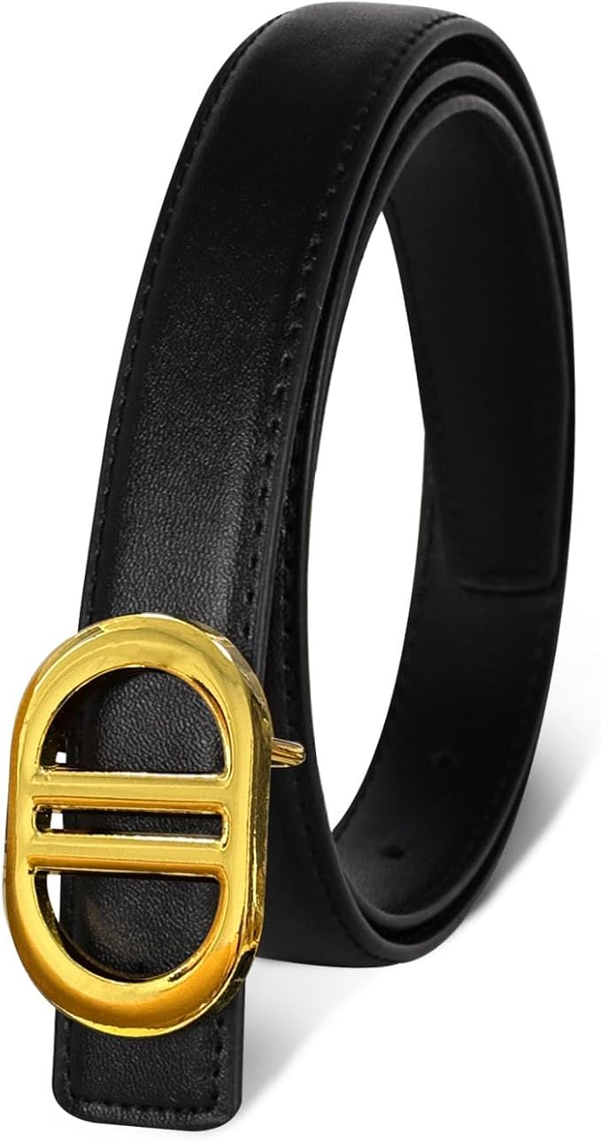 Relang Women's Belts with Gold Buckle, Fashion Waist Band, Elegant Ladies' Belt, Gift for Women