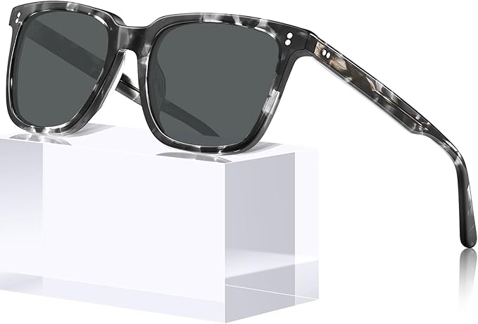 CARFIA Polarized Sunglasses for Women: Acetate, Small/Medium Size, UV400 Anti Glare CA5354