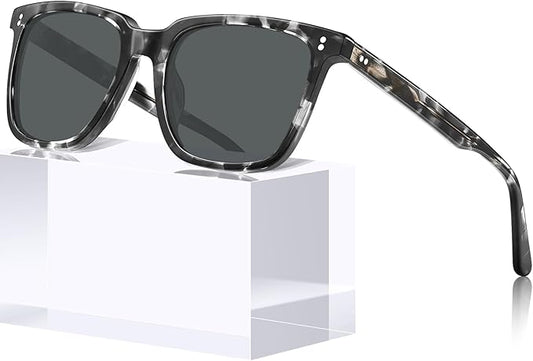 CARFIA Polarized Sunglasses for Women: Acetate, Small/Medium Size, UV400 Anti Glare CA5354