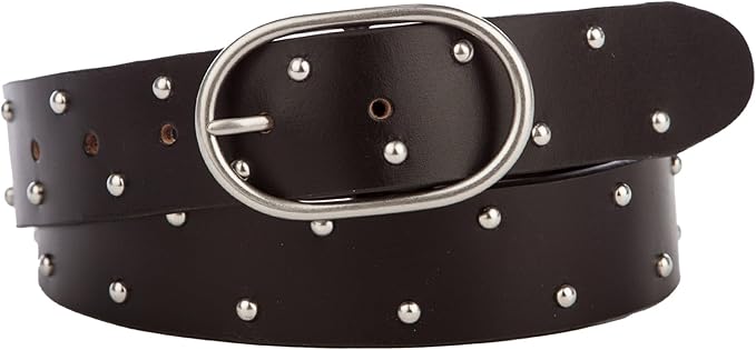 Lucky Brand womens Studded Leather Belt | Stylish | Classic | Modern | Jeans | Pants | Skirt | Dress
