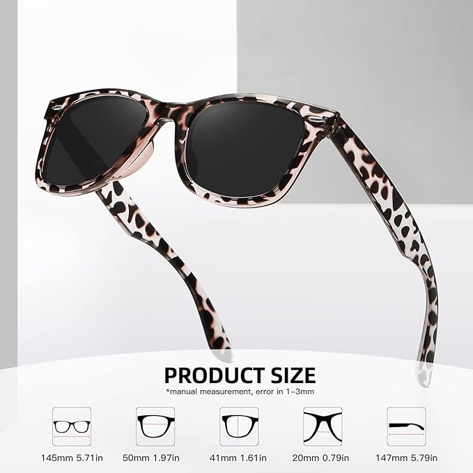 MEETSUN Polarized Sunglasses for Women Men Classic Retro Square Frame Driving Sun Glasses UV Protection