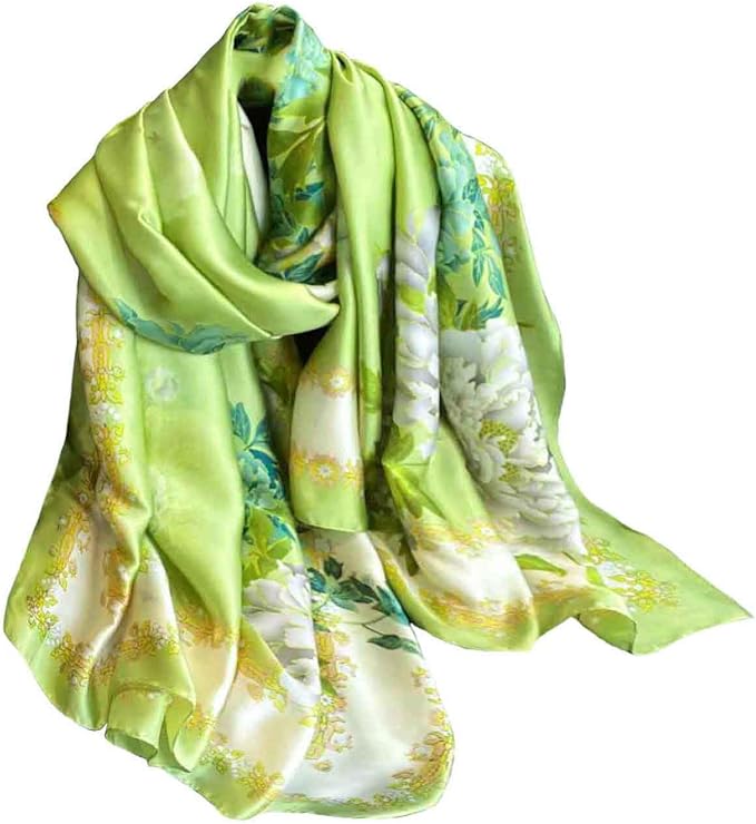 Pokeedioty Scarfs for Women Lightweight Head Scarf Fashion Scarves Elegant Floral Pattern Sunscreen Shawls and Wraps