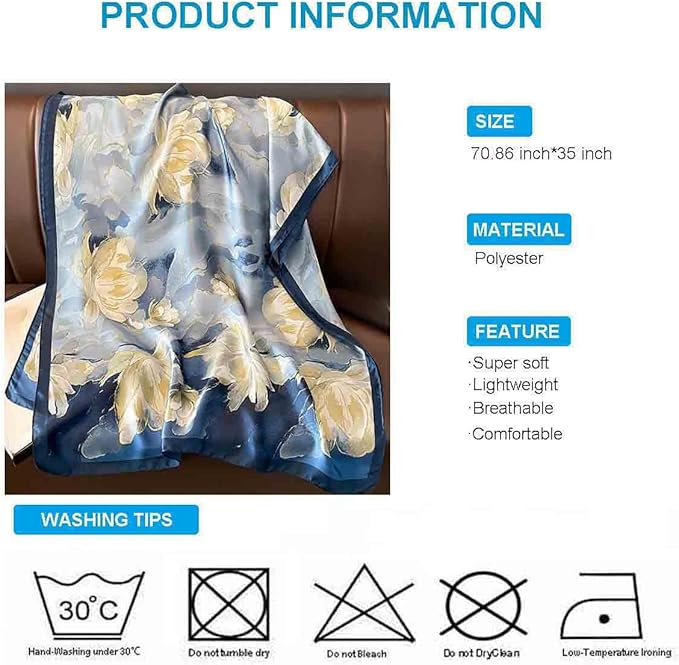 Xyueanlo Scarfs for Women Lightweight Scarves Fashion Print Floral Pattern Head Scarf Wraps Shawls