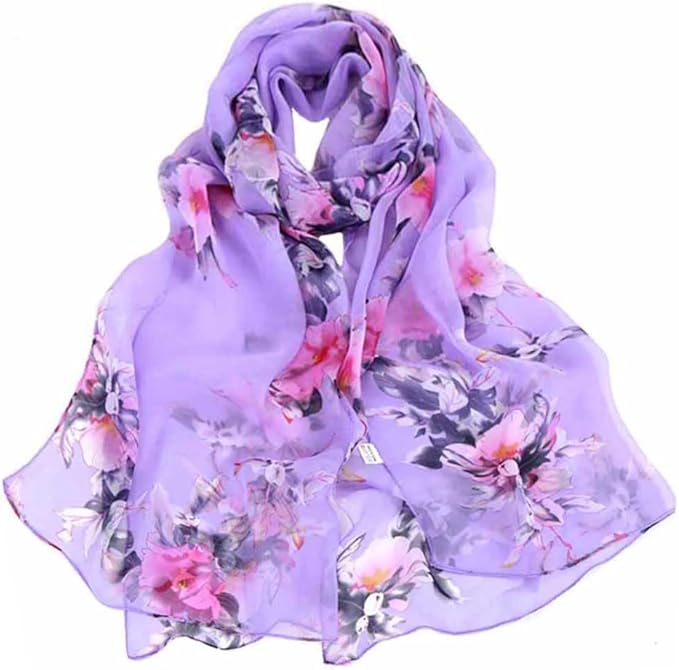 Xyueanlo Scarfs for Women Lightweight Scarves Fashion Print Floral Pattern Scarf Shawls