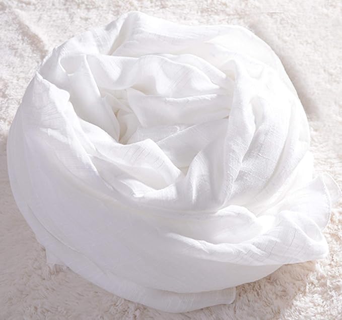 woogwin Women's Cotton Scarves Lady Light Soft Fashion Solid Scarf Wrap Shawl