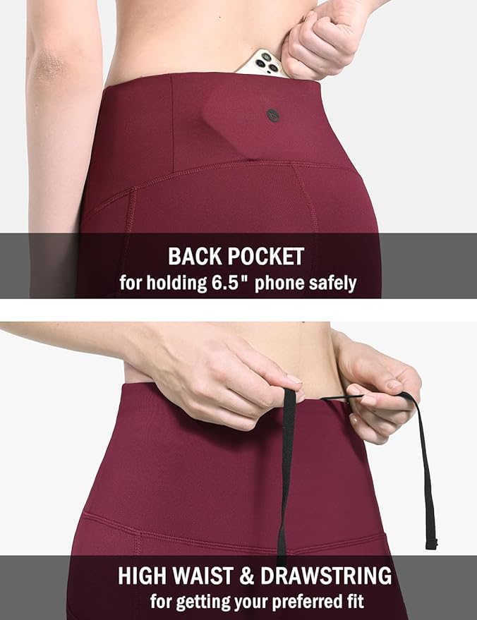 baleaf Winter Clothing Women Leggings Fleece Lined Tights Thermal Warm Thick Cold Weather Gear 1 Pockets