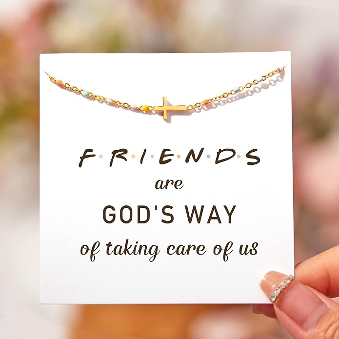 STORYJEWELLERY Christian Gifts for Women, Religious Confirmation and Baptism Gifts, Cross Bracelet for Women, Easter Gift, Encouragement Presents, Christian Jewelry