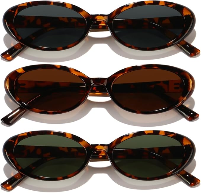 Oval Sunglasses for Women Men Fashion Small 90s Style Sun Glasses UV400