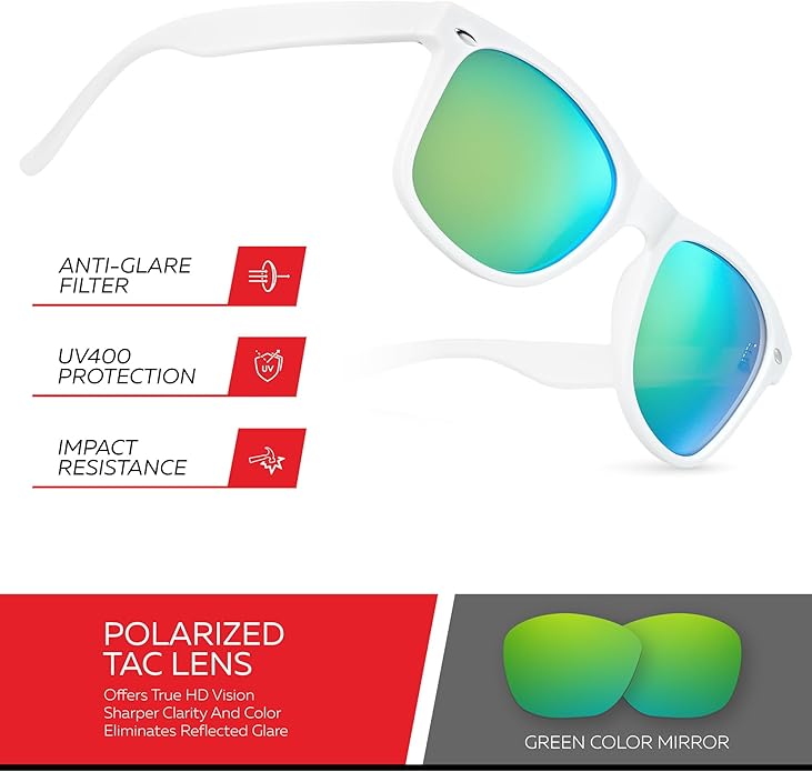 Retro Rewind Polarized Sunglasses for Men and Women - UV Protection Classic Sun Glasses