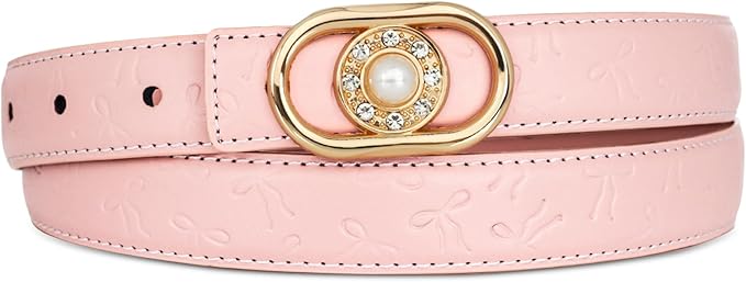 Relang Women's Belts with Gold Buckle, Fashion Waist Band, Elegant Ladies' Belt, Gift for Women