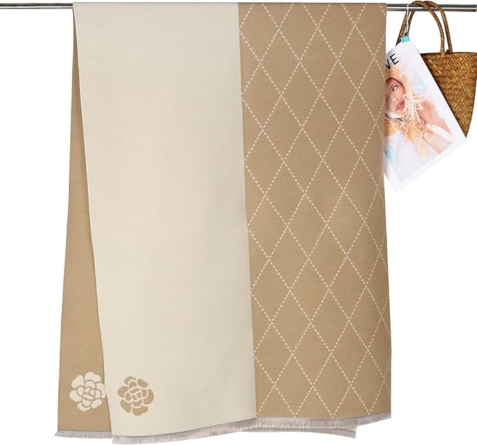 EXTREE Scarfs for Women Pashmina Silky Shawl Wrap for Evening Dressing Blanket Open Front Poncho Cape