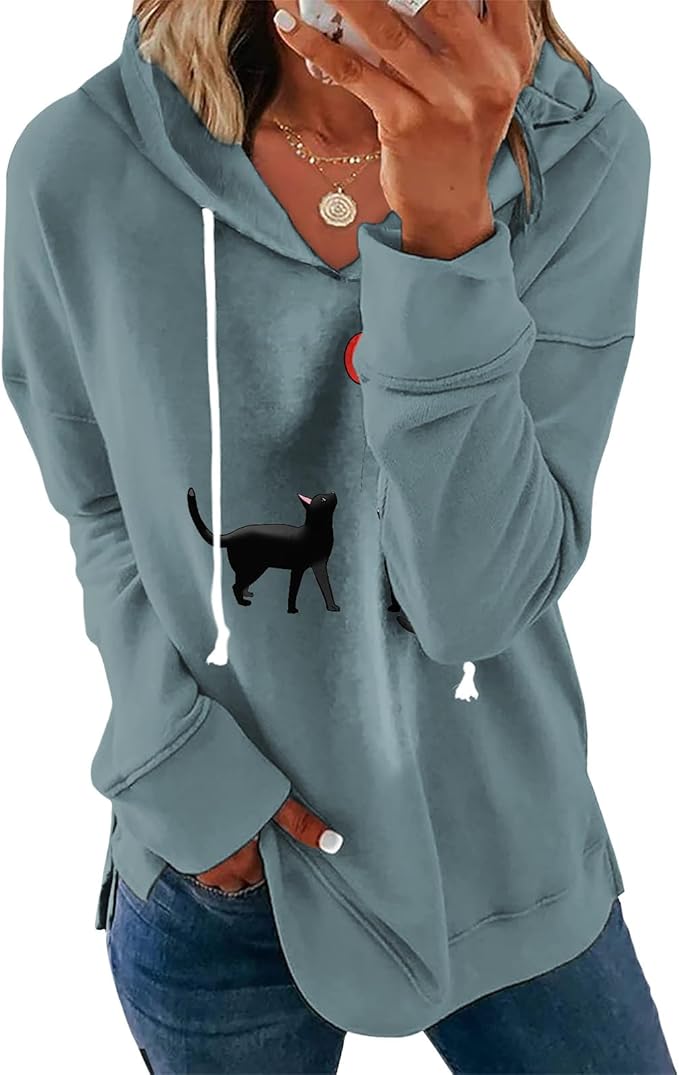 Women's Brick Red Hoodie Pullover Sweatshirt Cotton Blend Loose Fit Long Sleeve Fall Winter Top