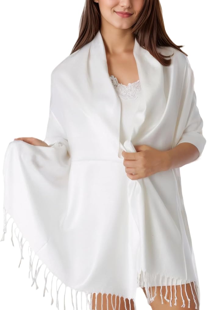 Achillea Soft Silky Pashmina Scarf for Women – Shawl Wrap for Evening Dresses, Bridesmaids, Weddings & Everyday Wear