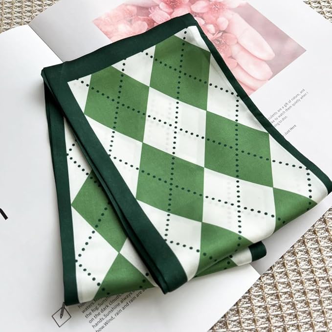 Silk Head Scarf for Hair Fashion Headwrap for Women Lightweight Neck Tie