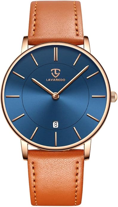 BEN NEVIS Watch, Mens Watch, Minimalist Fashion Simple Wrist Watch Analog Date with Leather Strap
