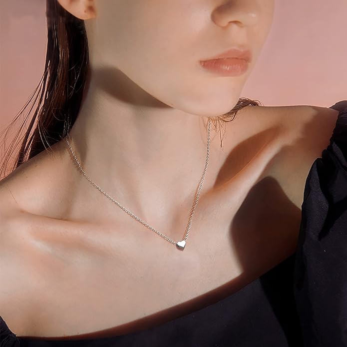 PROSILVER 925 Sterling Silver Necklace for Women | Dainty Delicate Adjustable Choker with Heart/Star/Moon/Vertical Bar Pendant, Hypoallergenic Tarnish Resistant Everyday Jewelry Gift for Her