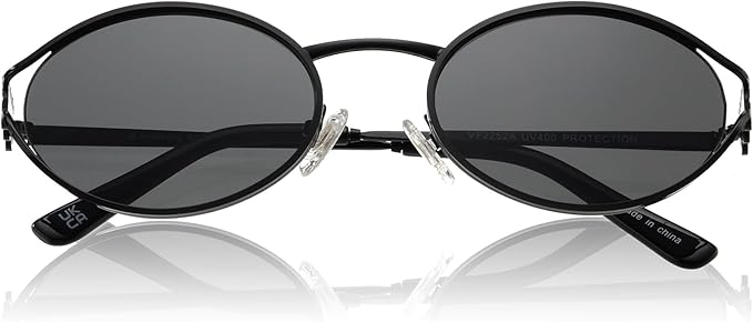 Retro Oval Sunglasses Womens Trendy 2026, Vintage Y2K Women's Shades Fashion 90s Sun Glasses UV Protection VF2252