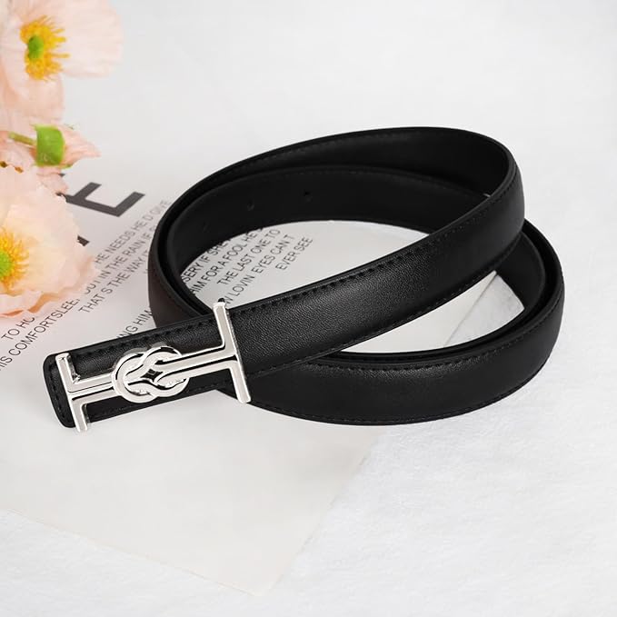 Relang Women's Belts with Gold Buckle, Fashion Waist Band, Elegant Ladies' Belt, Gift for Women
