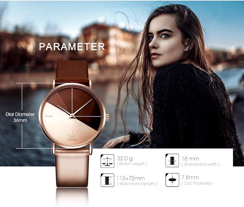 SHENGKE Simplicity Creative Women Watch Genuine Leather Elegant Women Watches Ladies Business Wristwatch
