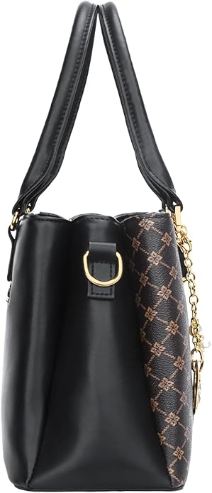 KKXIU 3 Zippered Compartments Purses and Handbags for Women Top Handle Satchel Shoulder Ladies Bags
