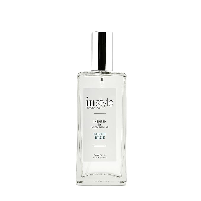 Instyle Fragrances, Inspired by Dolce & Gabbana's Light Blue, Eau de Toilette, Cologne for Men, Vegan, Paraben Free, Phthalate Free, Never Tested on Animals, 3.4 Fluid Ounces