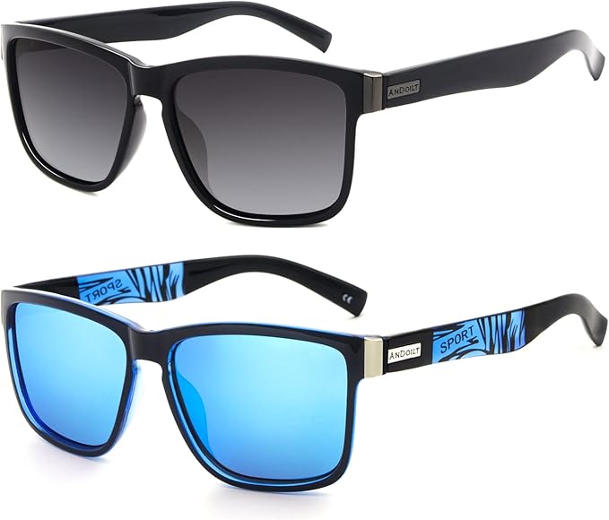 ANDOILT Sport Polarized Square Sunglasses