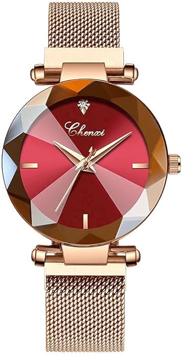 Fashion Watches for Women Rose Gold Stainless Steel Mesh Band Watch Elegant Ladies Gifts Waterproof Wrist Watch