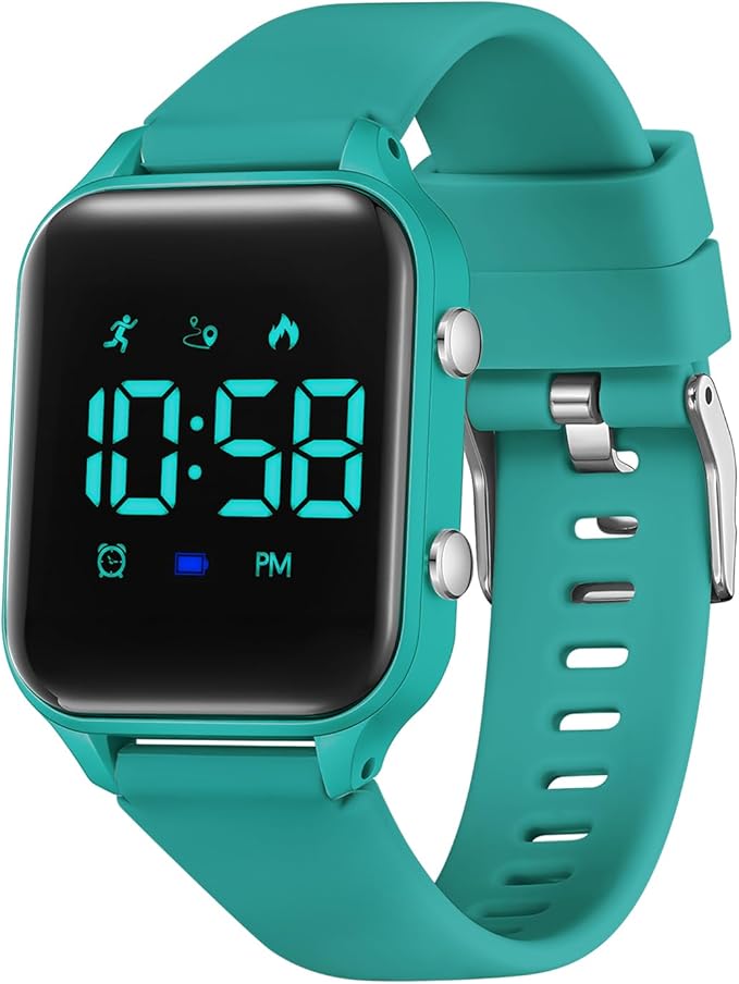 L LAVAREDO Kids Digital Watches for Boys Girls,Waterproof Sport Watch with Pedometer Stopwatch Vibration Alarm for Ages 5-13,No App Fitness Tracker Watch for Kids Teens Birthday Christmas Gifts