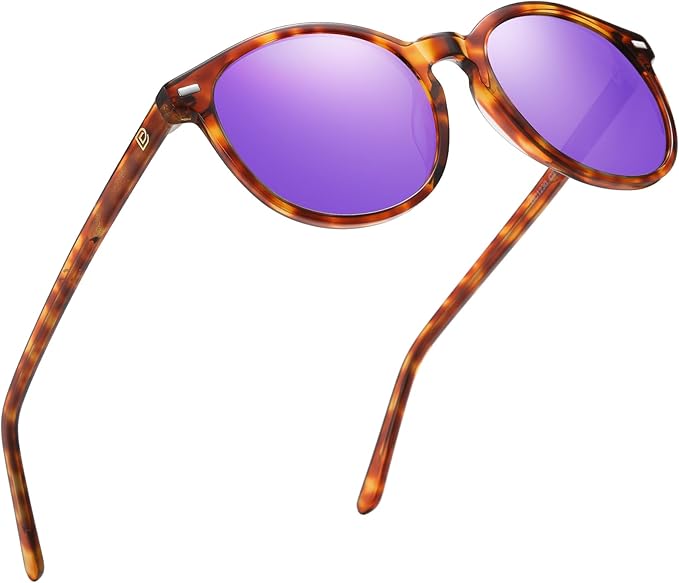 DUCO Polarized Sunglasses for Women Retro Round Women's Sunglasses Classic Vintage UV400 Shades DC1230