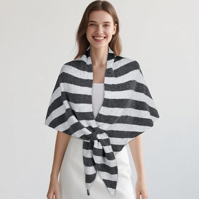 EXTREE Scarfs for Women Pashmina Silky Shawl Wrap for Evening Dressing Blanket Open Front Poncho Cape
