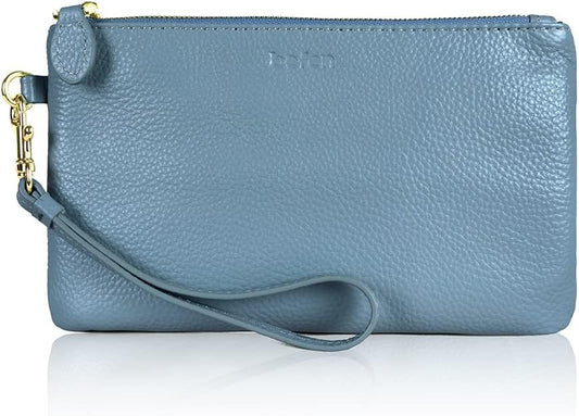 befen Genuine Leather Wristlet Clutch RFID Blocking Bag Cell Phone Wallet Purse Wristlet Wallet Purses and Handbags for Women