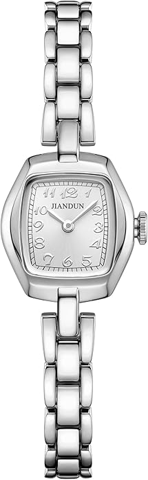 JIANDUN Vintage Small Gold Women’s Watch, Elegant Stainless Steel Bracelet, Water-Resistant with Tools Included