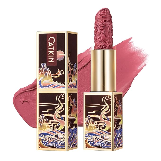 Catkin Semi-Matte Lipstick Hydrating High Impact Color Infused with Vitamin E and Avocado Oil Smooth Soft Texture Long Lasting Matte Finish 166