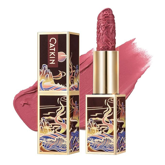 Catkin Semi-Matte Lipstick Hydrating High Impact Color Infused with Vitamin E and Avocado Oil Smooth Soft Texture Long Lasting Matte Finish 166