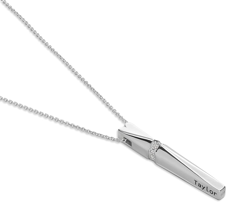 OAK & LUNA - Personalized Pillar Bar Necklace with Diamond Options - Custom Inscription Engraved Pendant - Up to 4 Names - Jewelry Gift for Women, Her, Mother For Mother's Day, Christmas