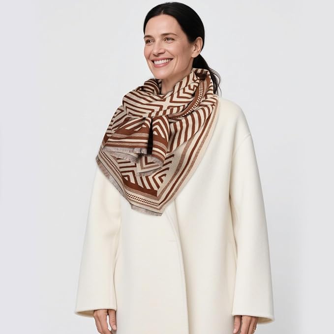 EXTREE Scarfs for Women Pashmina Silky Shawl Wrap for Evening Dressing Blanket Open Front Poncho Cape