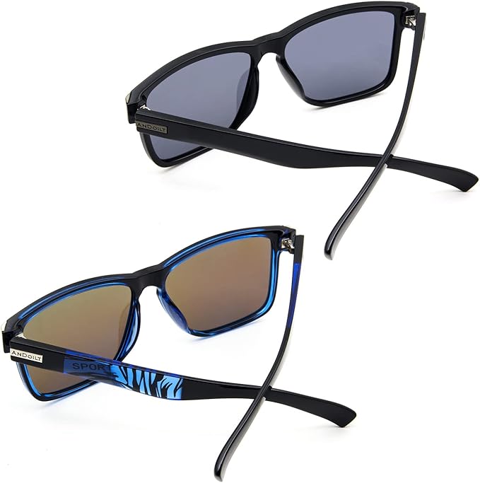 ANDOILT Sport Polarized Square Sunglasses