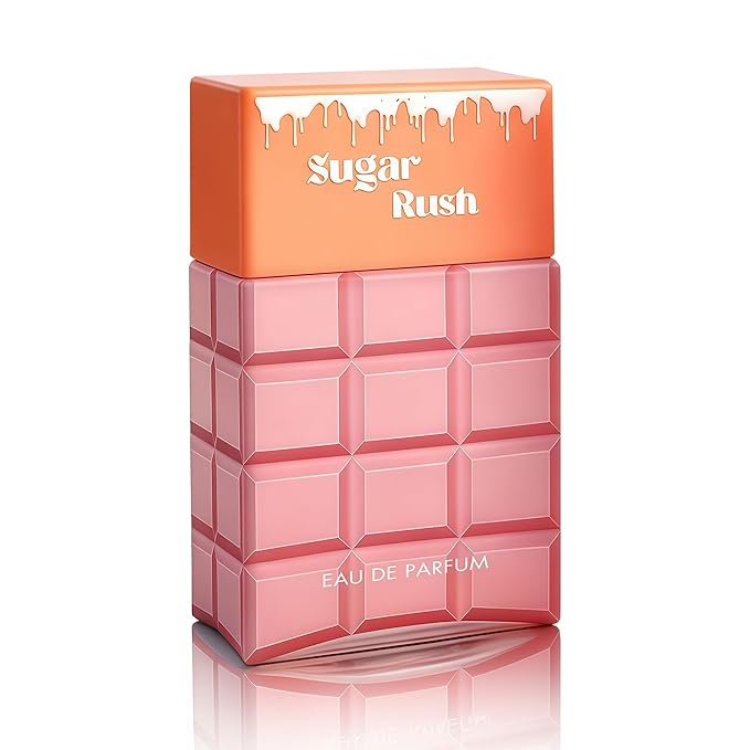 Sugar Rush Sweet Temptation EDP Perfume for Women, Grapefruit & Jasmine Scent, Long Lasting Floral Fragrance, Cologne for Daily Use, 3.4 Fl Oz