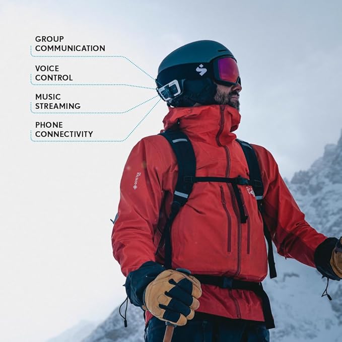 Cardo PACKTALK Outdoor Helmet Communication System, Great for Ski, Snowboard and Cycling (White, Single Pack)
