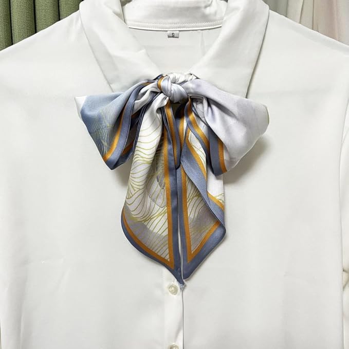 Silk Head Scarf for Hair Fashion Headwrap for Women Lightweight Neck Tie