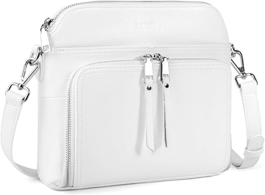 befen Genuine Leather Crossbody Purses for Women, Women's Small Crossbody Shoulder Bag with Built in RFID Wallet