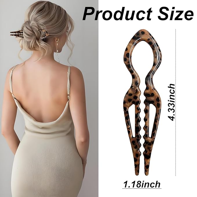 4Pcs Hair Pins for Women - French U Shaped Hair Pins - French Hair Pin - Elegant Women Hair Accessories for Thick Hair